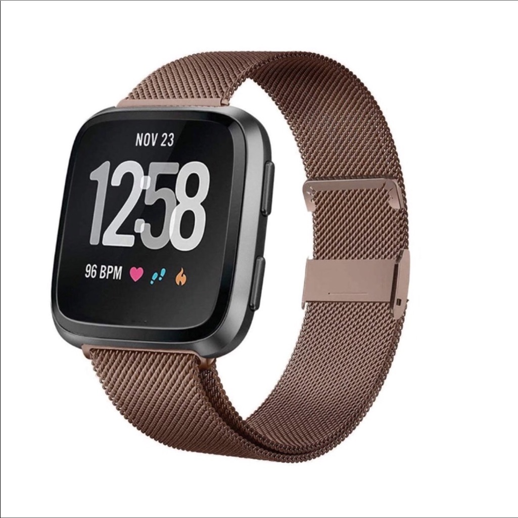 Brown Fitbit Versa/Versa 2/Lite Unisex Mesh Band